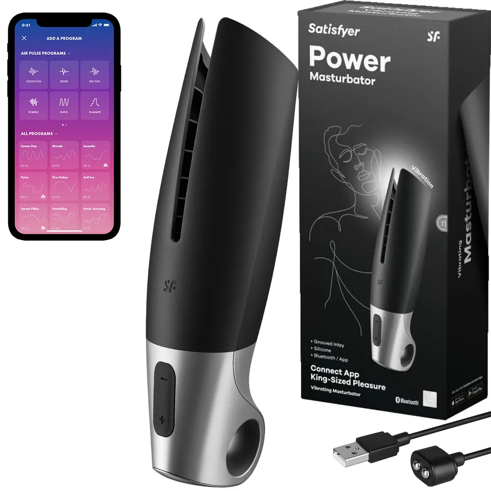 Satisfyer Men Power Masturbator APP AUTO Vibrating Male Pocket Pussy Sex Toy