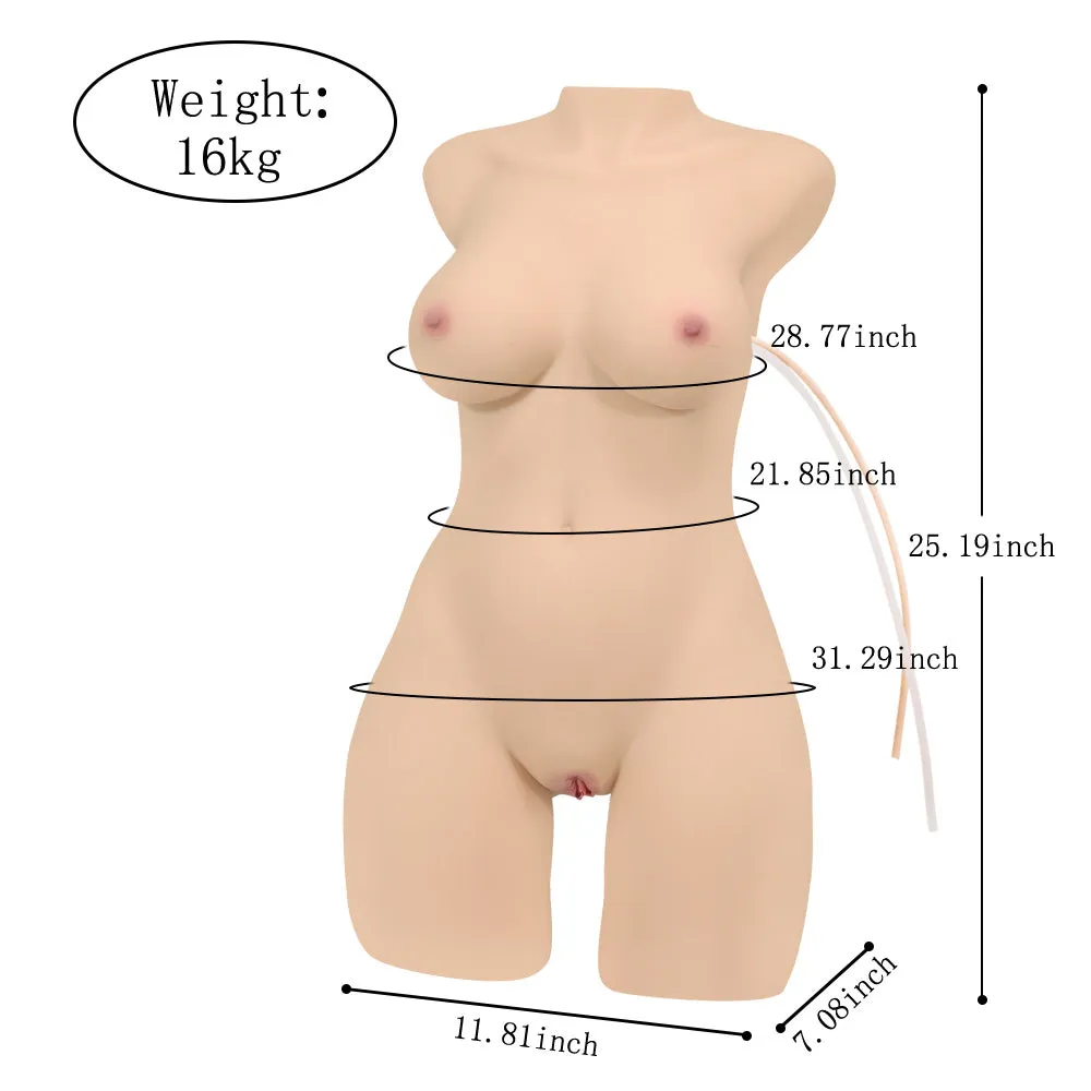 Selena: 35.27lb Real Life Sex Doll Torso with Sucking and Vibration