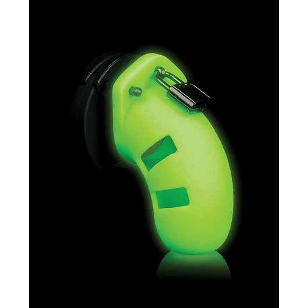 Shots - Ouch 3.5 Model 20 Cock Cage Glow in the Dark (Green)
