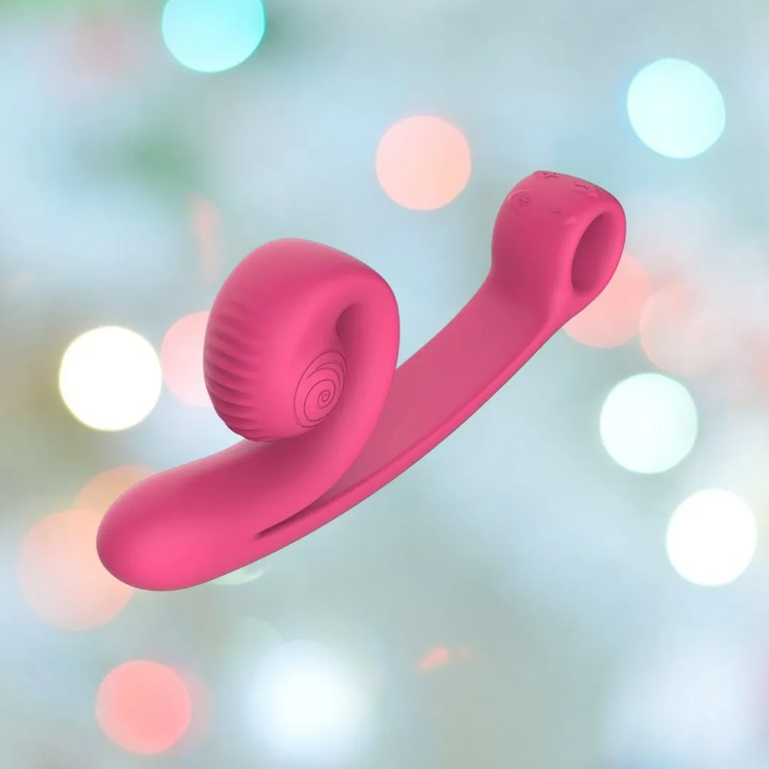 Snail Vibe Curve Dual-Motor Thrusting Vibrator (Pink)