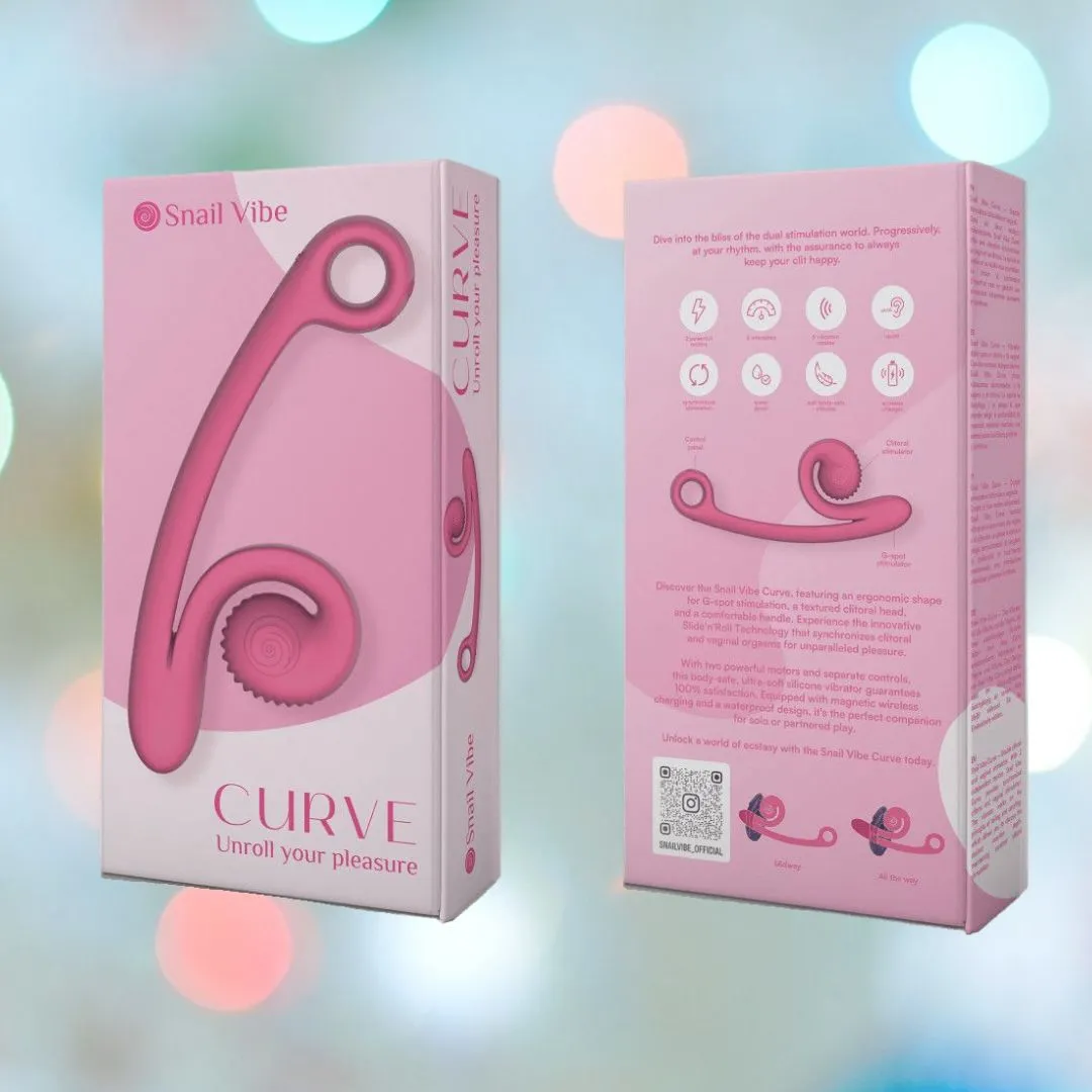 Snail Vibe Curve Dual-Motor Thrusting Vibrator (Pink)