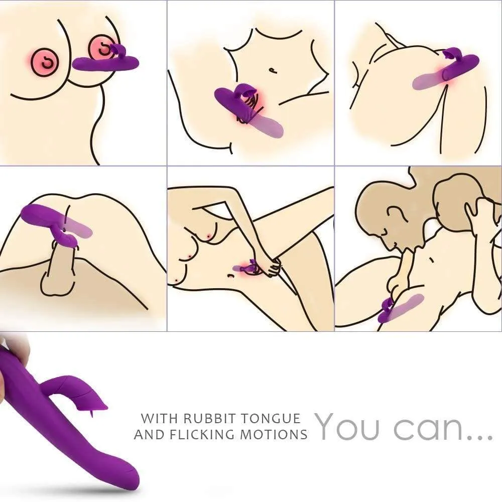 Specially-Made G-Spot Vibratior with Finger Bunny Tongue