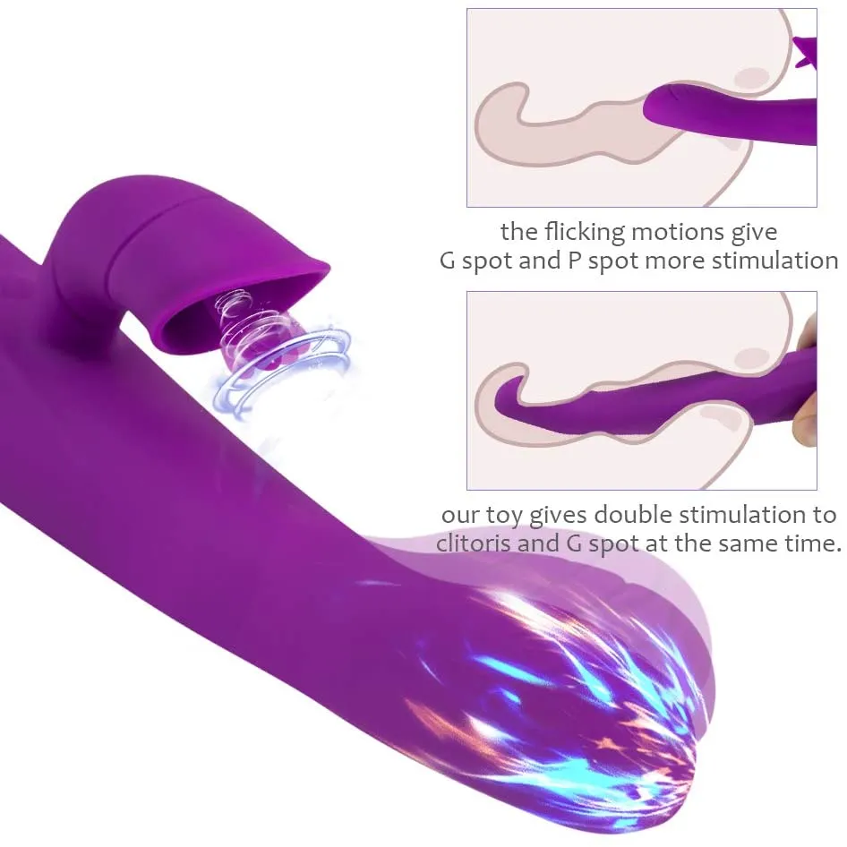 Specially-Made G-Spot Vibratior with Finger Bunny Tongue