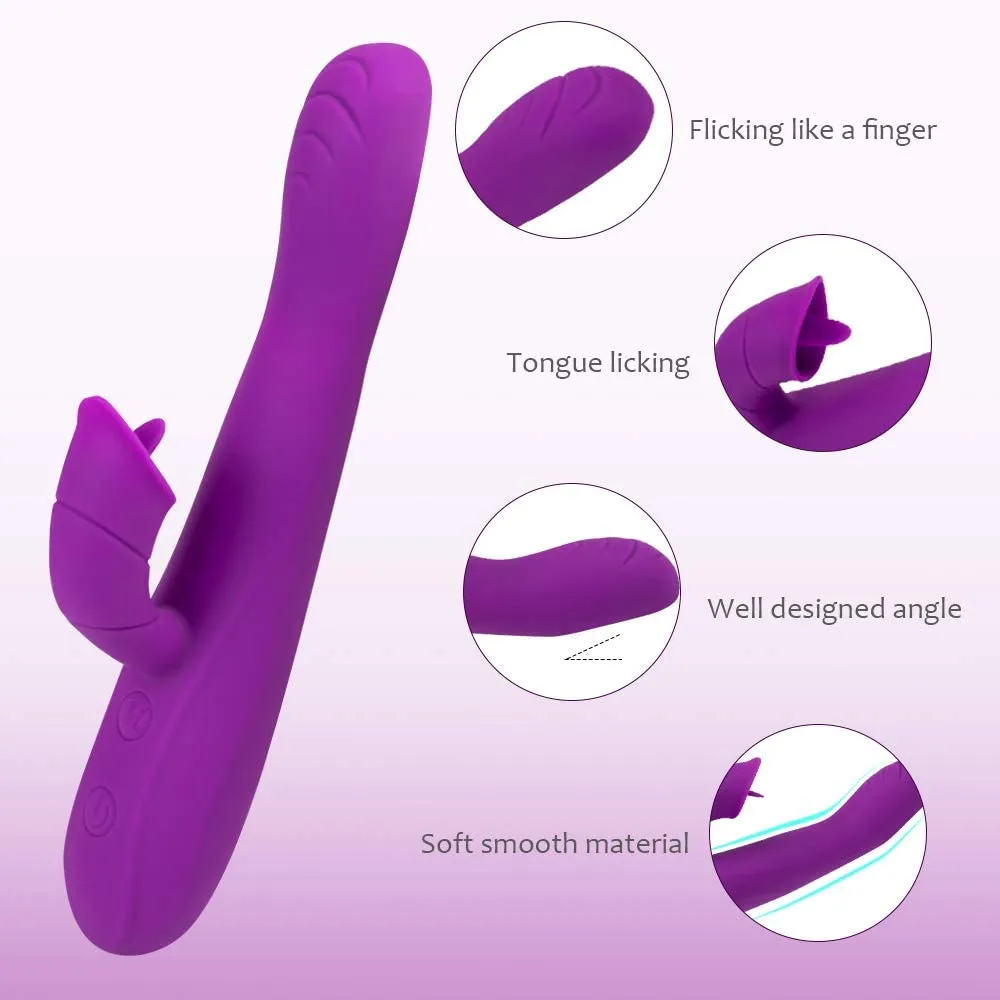 Specially-Made G-Spot Vibratior with Finger Bunny Tongue