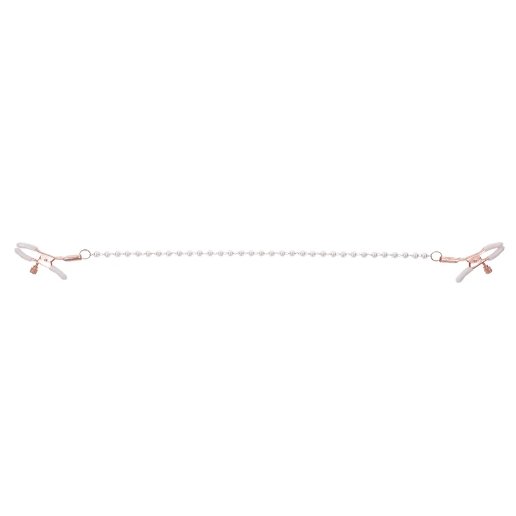 Sportsheets Sex & Mischief Peaches 'n CreaMe Pearl Nipple Clamps