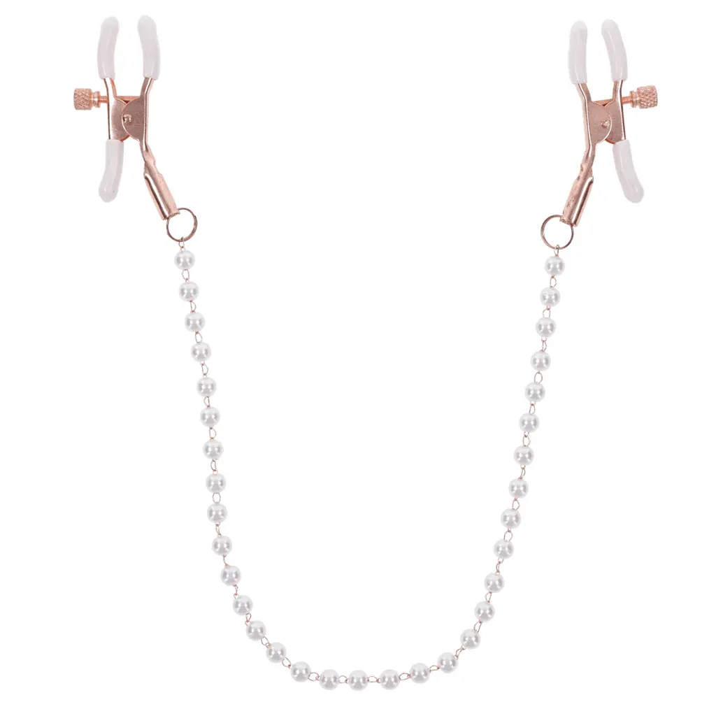 Sportsheets Sex & Mischief Peaches 'n CreaMe Pearl Nipple Clamps