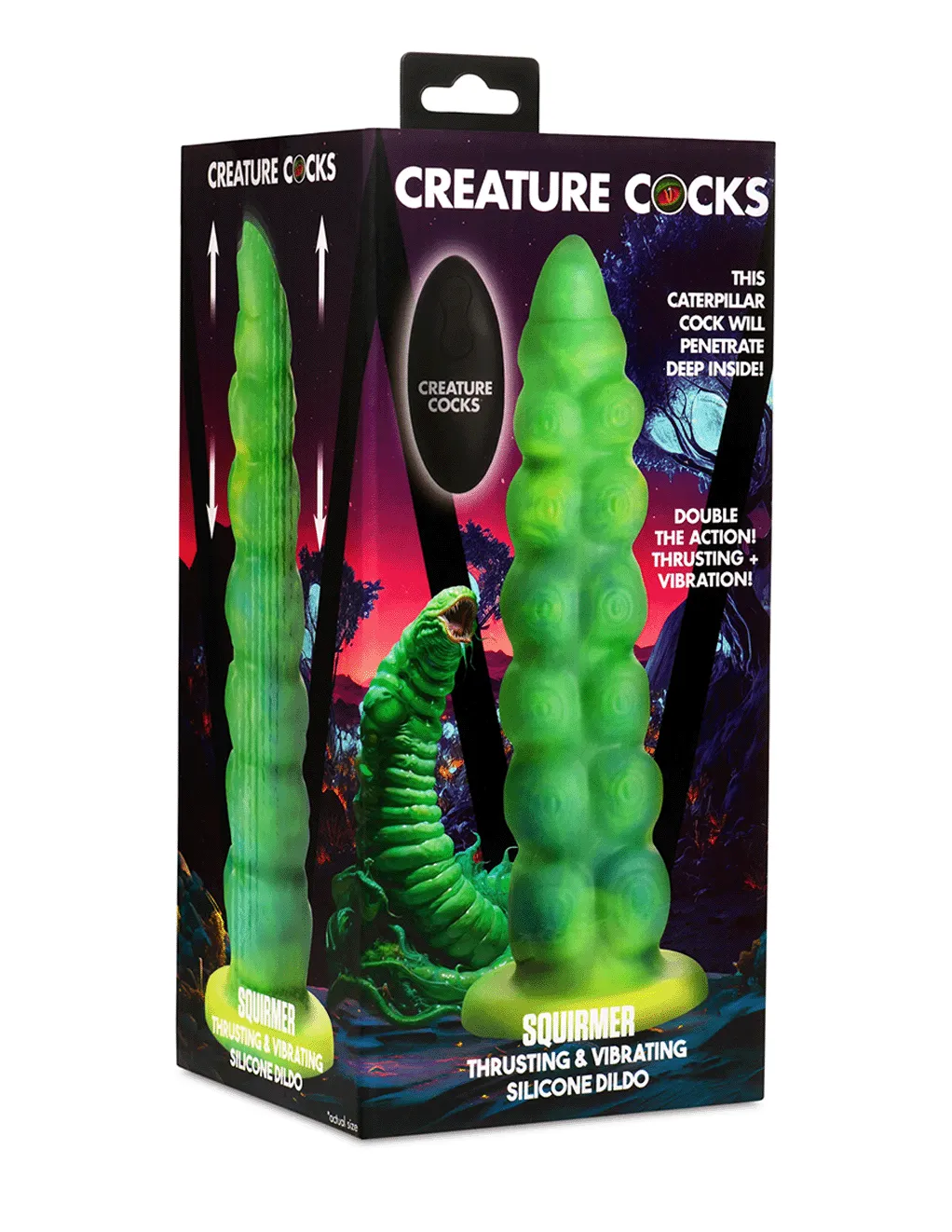 Squirmer Thrusting & Vibrating Dildo