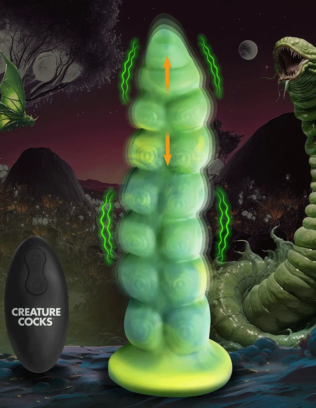 Squirmer Thrusting & Vibrating Dildo
