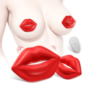 SSCHU-ROSE| Nipple Clamps Lips Kiss Vibrator Sex Toy