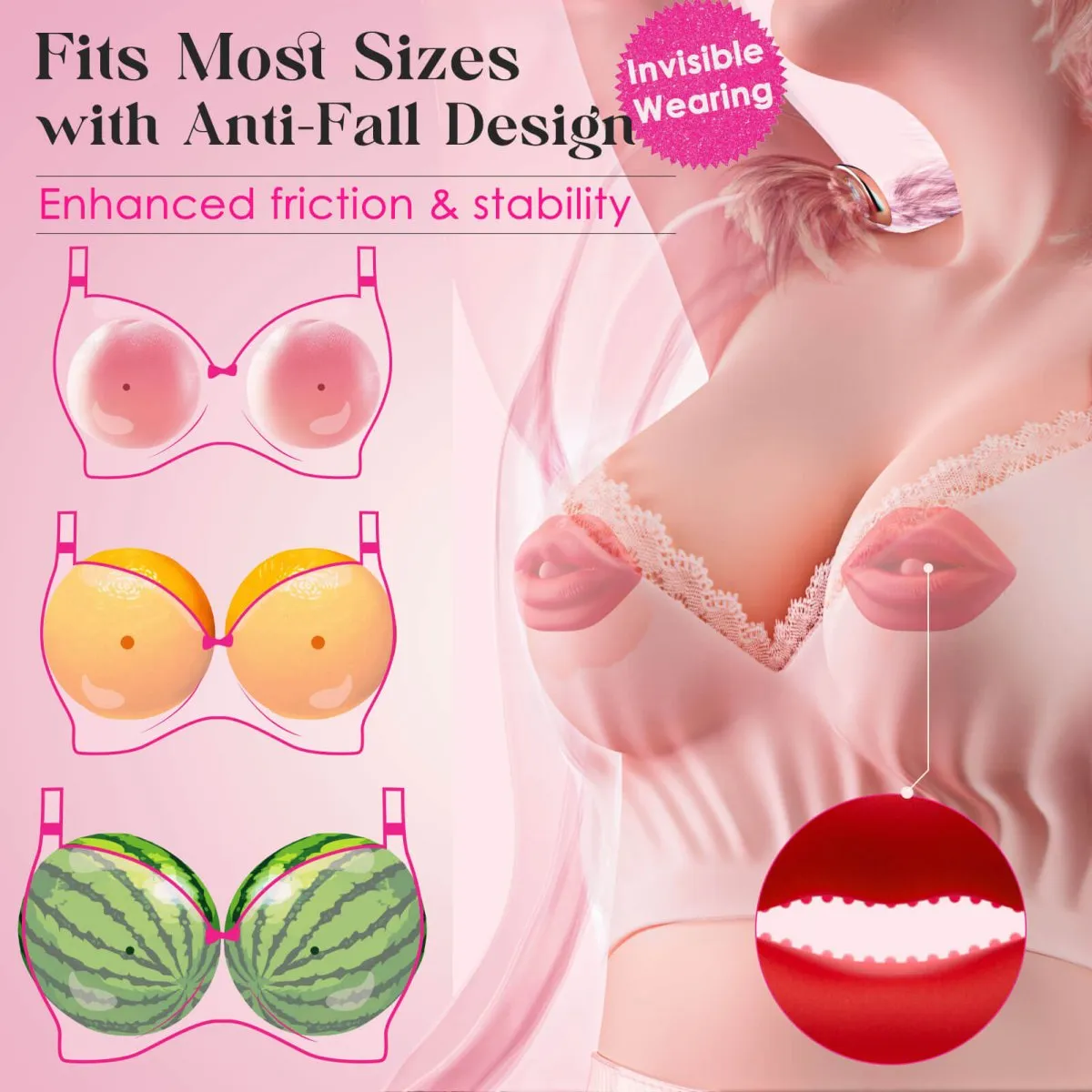 SSCHU-ROSE| Nipple Clamps Lips Kiss Vibrator Sex Toy