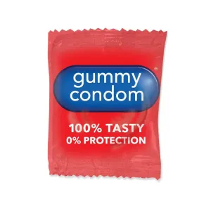 Strawberry Flavoured Edible Gummy Condoms X10