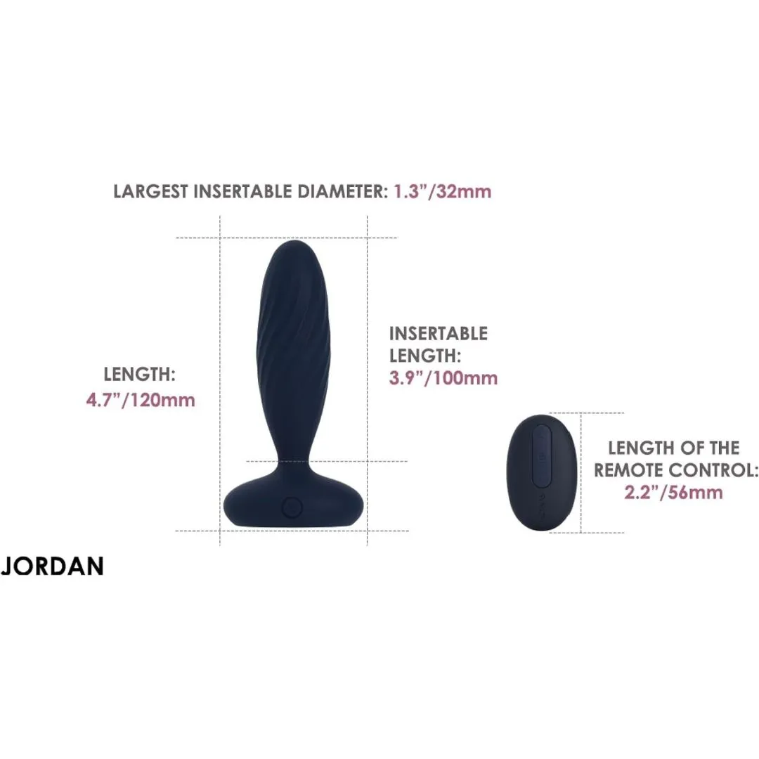 Svakom Jordan Vibrating Anal Stimulator - Navy Blue
