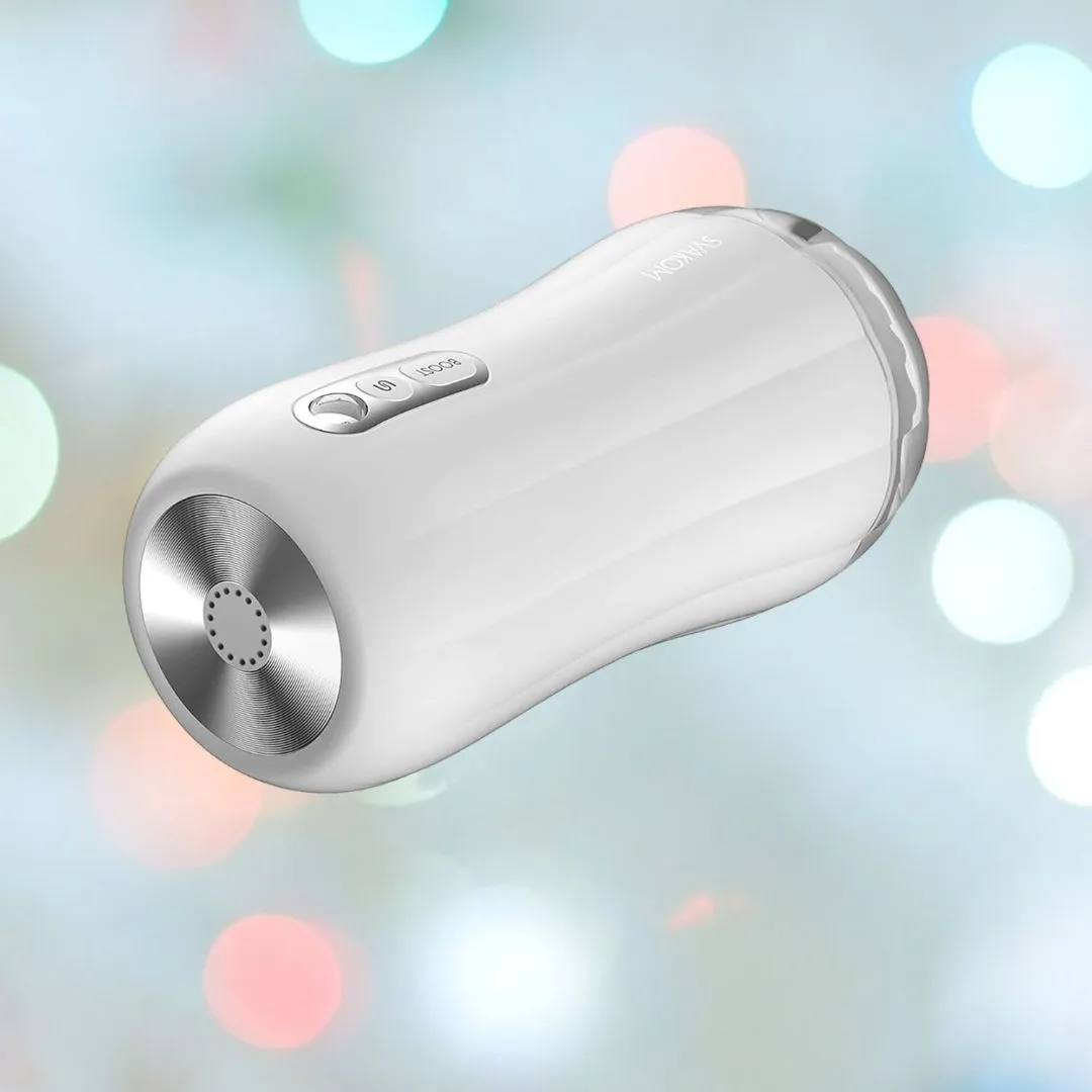Svakom Robin Vibrating Masturbation Sleeve - White