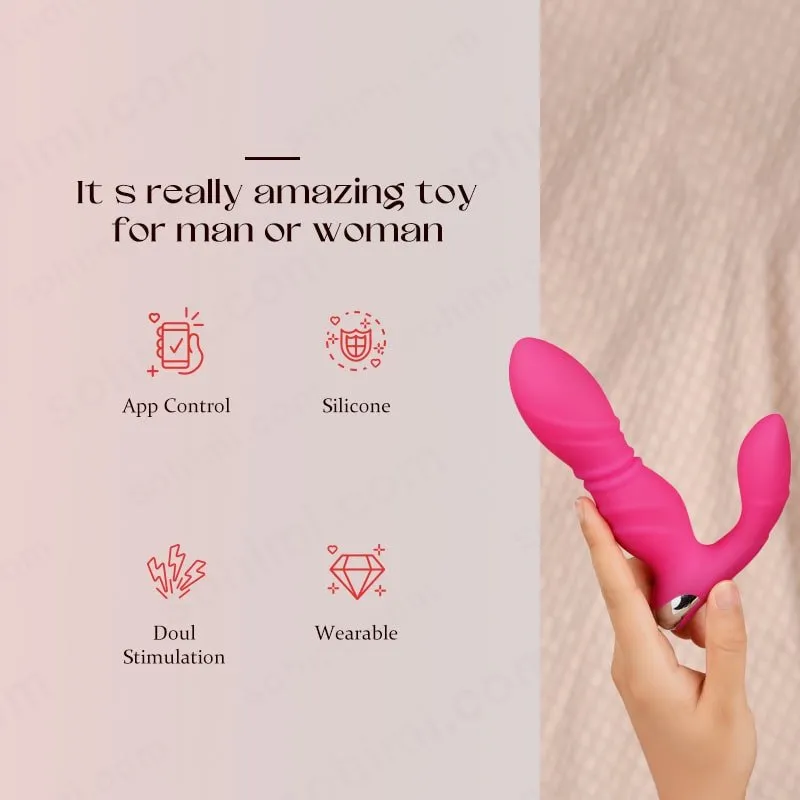 Thrusting & Vibrating Wearable  Super Quiet Butt Plug