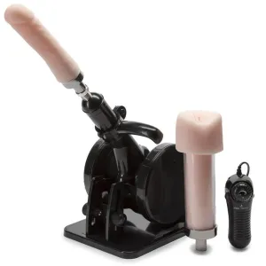 Thrusting Sex Machine with Dildo and Male Masturbator