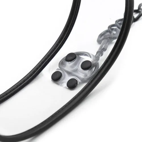 Transparent Collar and Leash 46x5.5cm