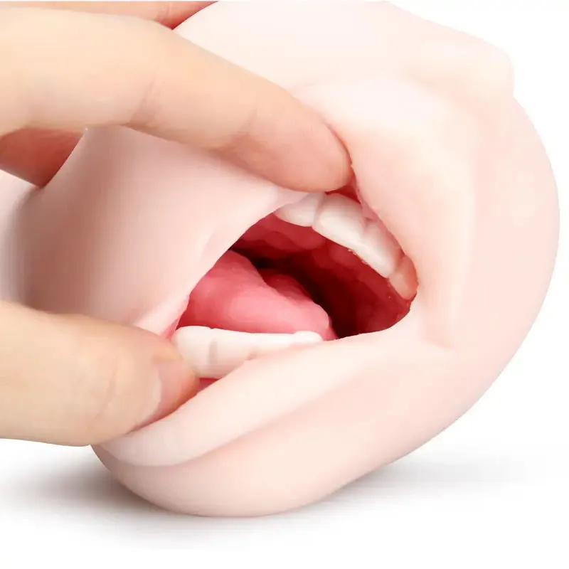 Utensil Race Stretchy Realistic Feel Flesh Pink Mouth Masturbator