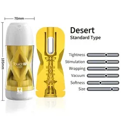 Vaccum Sucking Male Masturbator - Silicone Pocket Pussy Vibrating Penis Massage