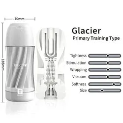 Vaccum Sucking Male Masturbator - Silicone Pocket Pussy Vibrating Penis Massage