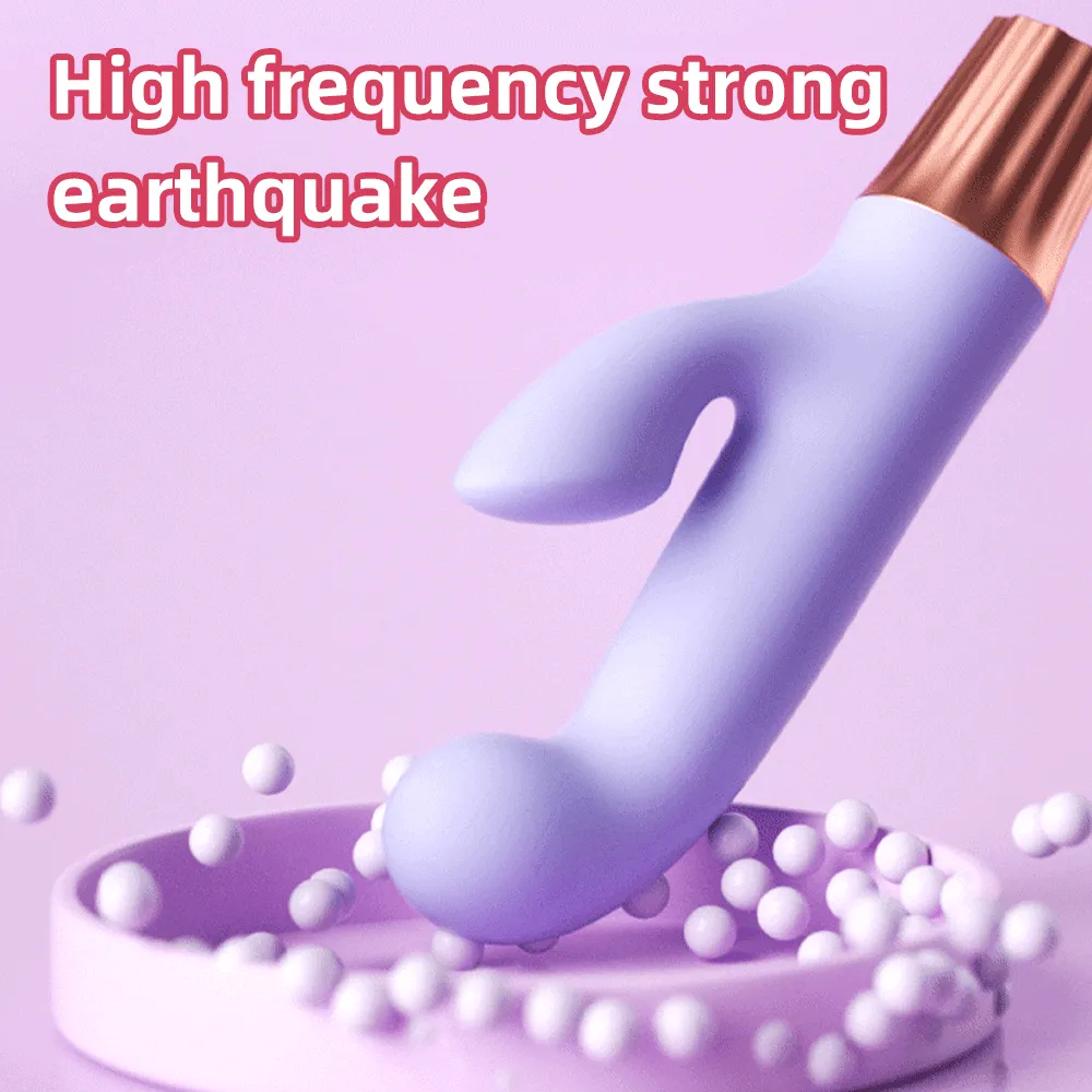 Vibrating Anal Dildo Finger Rabbit Vibrator - Double End G Spot Clit Stimulator Sex Toys for Women