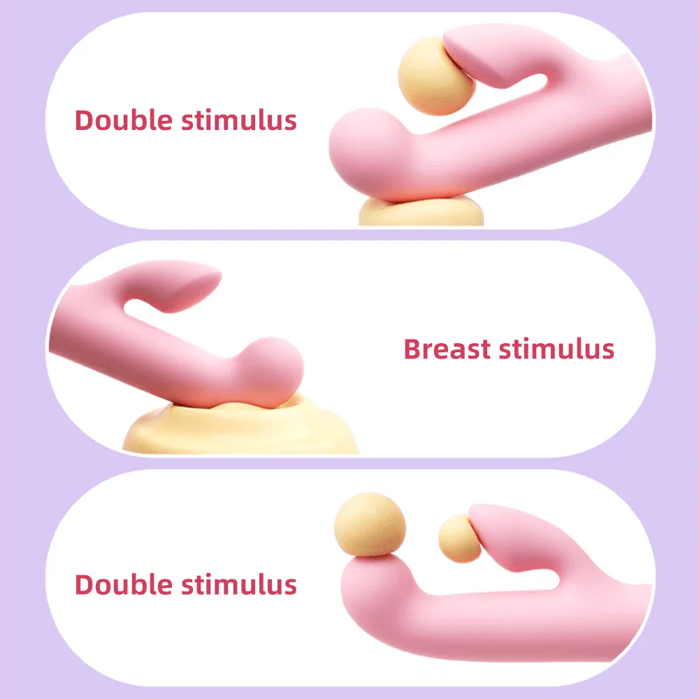 Vibrating Anal Dildo Finger Rabbit Vibrator - Double End G Spot Clit Stimulator Sex Toys for Women