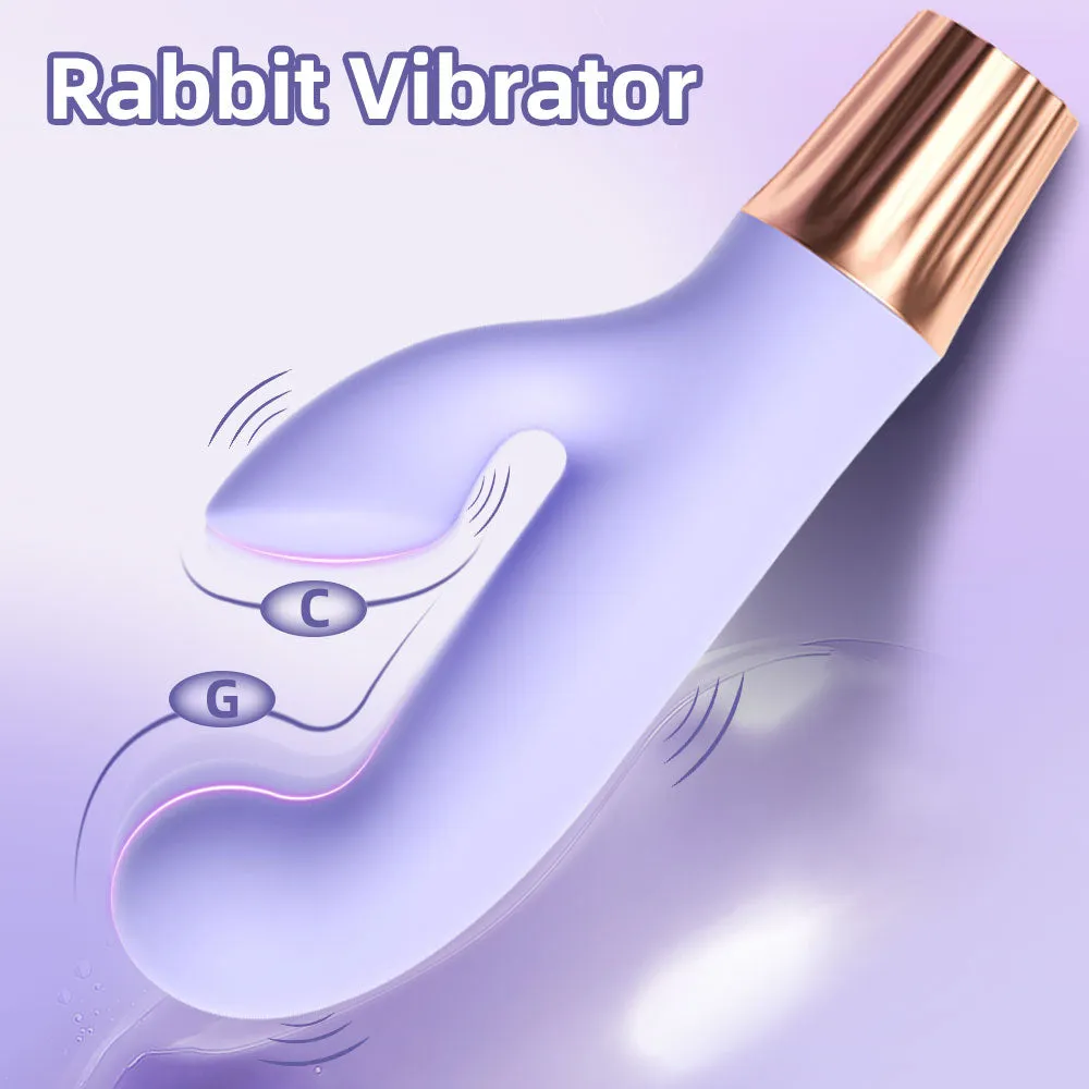 Vibrating Anal Dildo Finger Rabbit Vibrator - Double End G Spot Clit Stimulator Sex Toys for Women