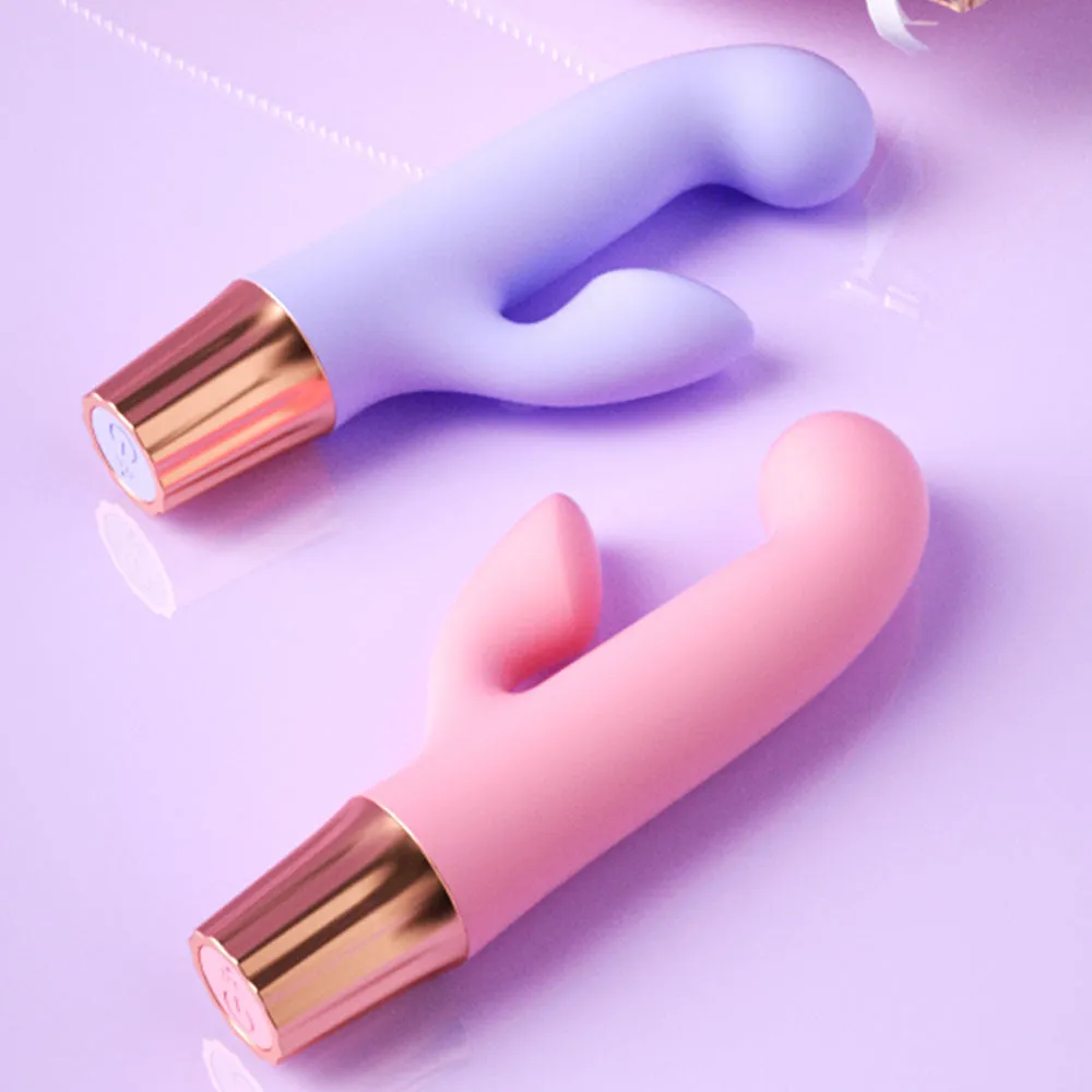 Vibrating Anal Dildo Finger Rabbit Vibrator - Double End G Spot Clit Stimulator Sex Toys for Women