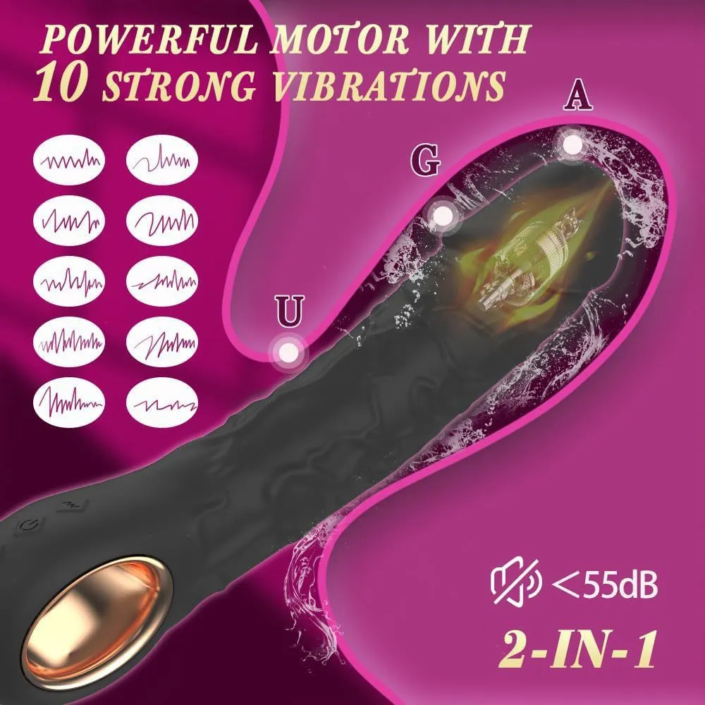 Vibrating Anal Dildo G Spot Vibrator - Handheld Heat Classic Vibrator Sex Toys
