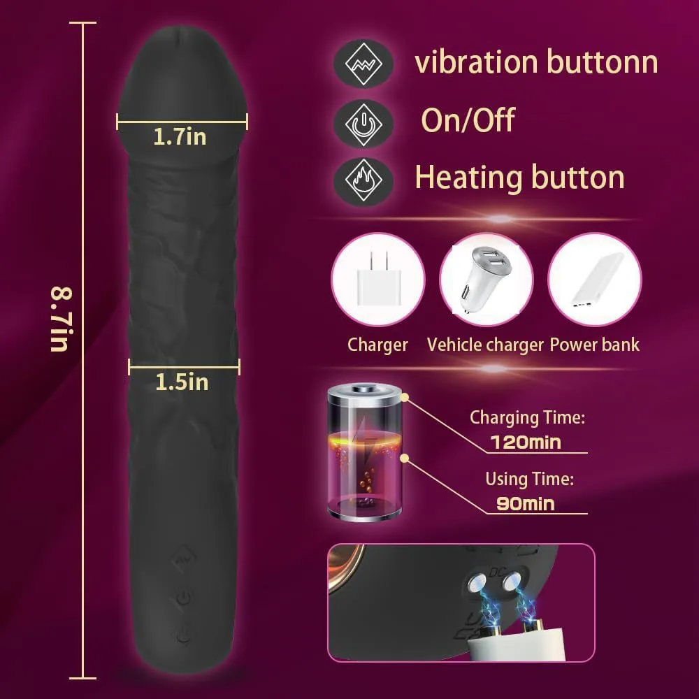 Vibrating Anal Dildo G Spot Vibrator - Handheld Heat Classic Vibrator Sex Toys