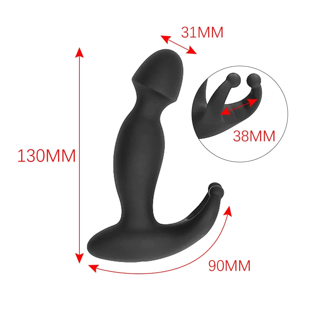 Vibrating Anal Plug Prostate Massager - Clit Clamp Cock Ring Couple Sex Toy