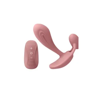 Vibrator dublu SECRETS ECHO. pentru stimularea clitorisului și punctului G. control prin telecomandă. 10 funcții de vibrație. culoarea roz