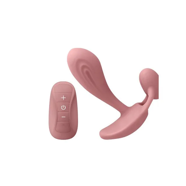 Vibrator dublu SECRETS ECHO. pentru stimularea clitorisului și punctului G. control prin telecomandă. 10 funcții de vibrație. culoarea roz