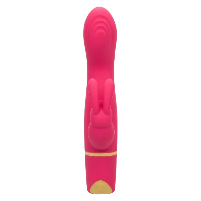 Vibrator rabbit CALEXOTICS Love Bunny - Vibrating G Bunny. pentru stimularea clitorisului și punctului G. 100  combinații de senzații. rezistent la apă IPX7. roz