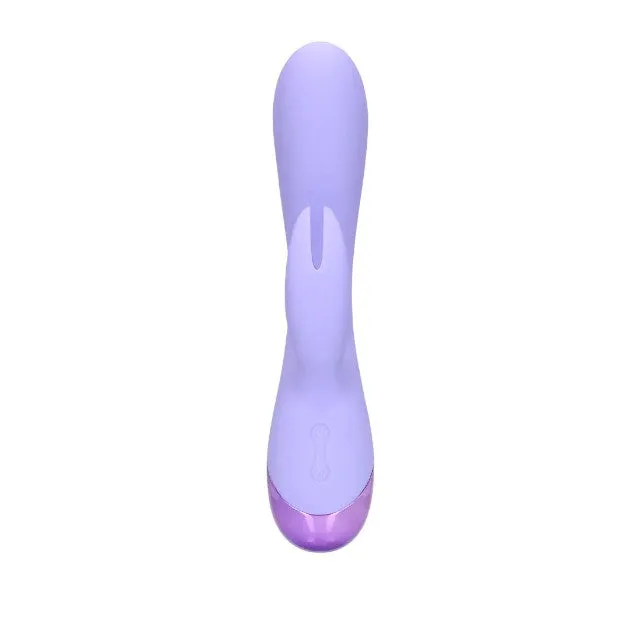 Vibrator rabbit LOVELINE Smooth Silicone Rabbit Vibrator. pentru clitoris și punctul G. 10 funcții de vibrație. mov