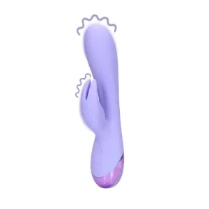 Vibrator rabbit LOVELINE Smooth Silicone Rabbit Vibrator. pentru clitoris și punctul G. 10 funcții de vibrație. mov