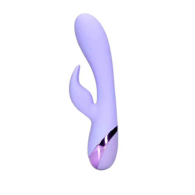 Vibrator rabbit LOVELINE Smooth Silicone Rabbit Vibrator. pentru clitoris și punctul G. 10 funcții de vibrație. mov