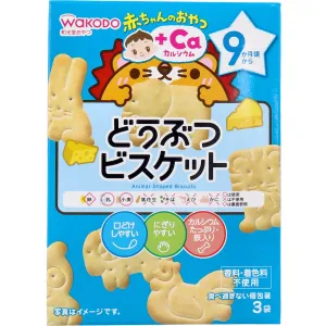 Wakodo - Baby Snacks   Ca Animal Shaped Biscuits 11.5g x 3 bags