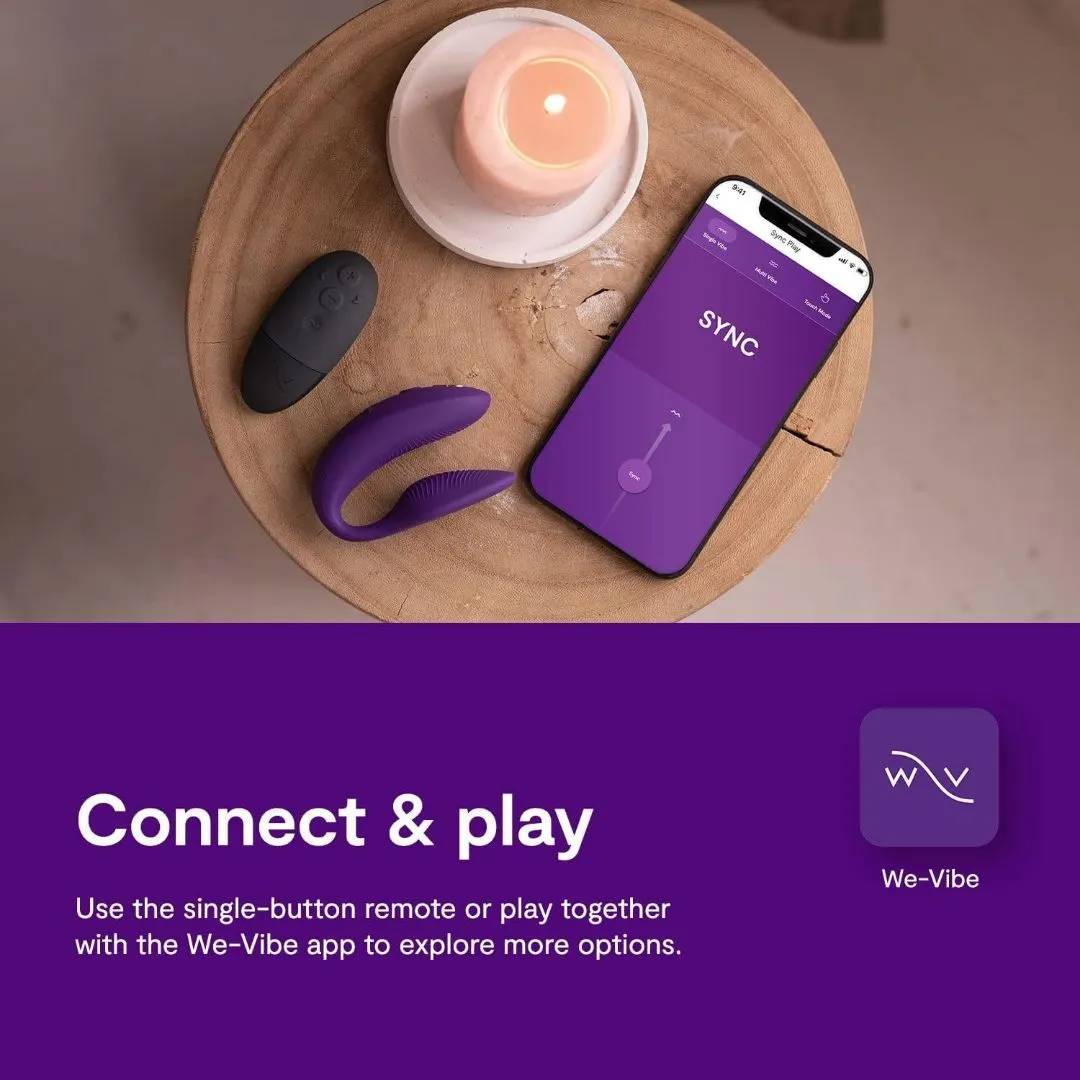 We-Vibe Sync 2 Couples Vibrator with App - Purple