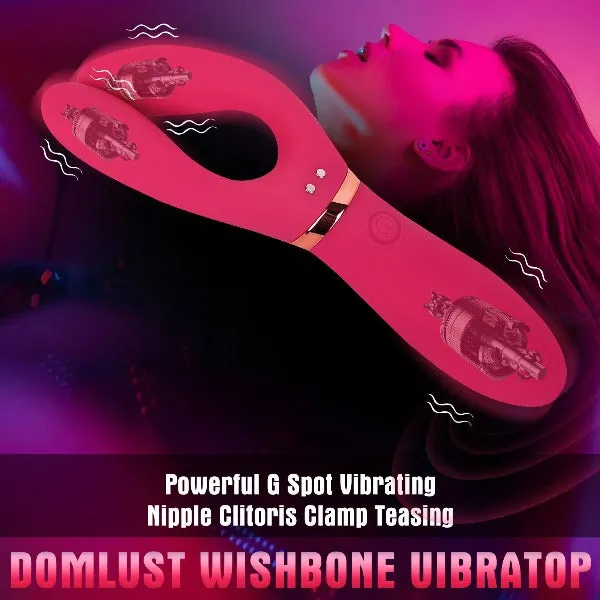 Wishbone Rabbit G Spot Vibrator- Clitoral Clamping Sex Toys for Women - Domlust