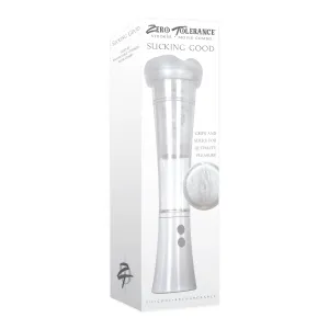 Zero Tolerance - Sucking Good Rechargeable Vacuum Suction Vibrating Masturbator Penis Pump (White)